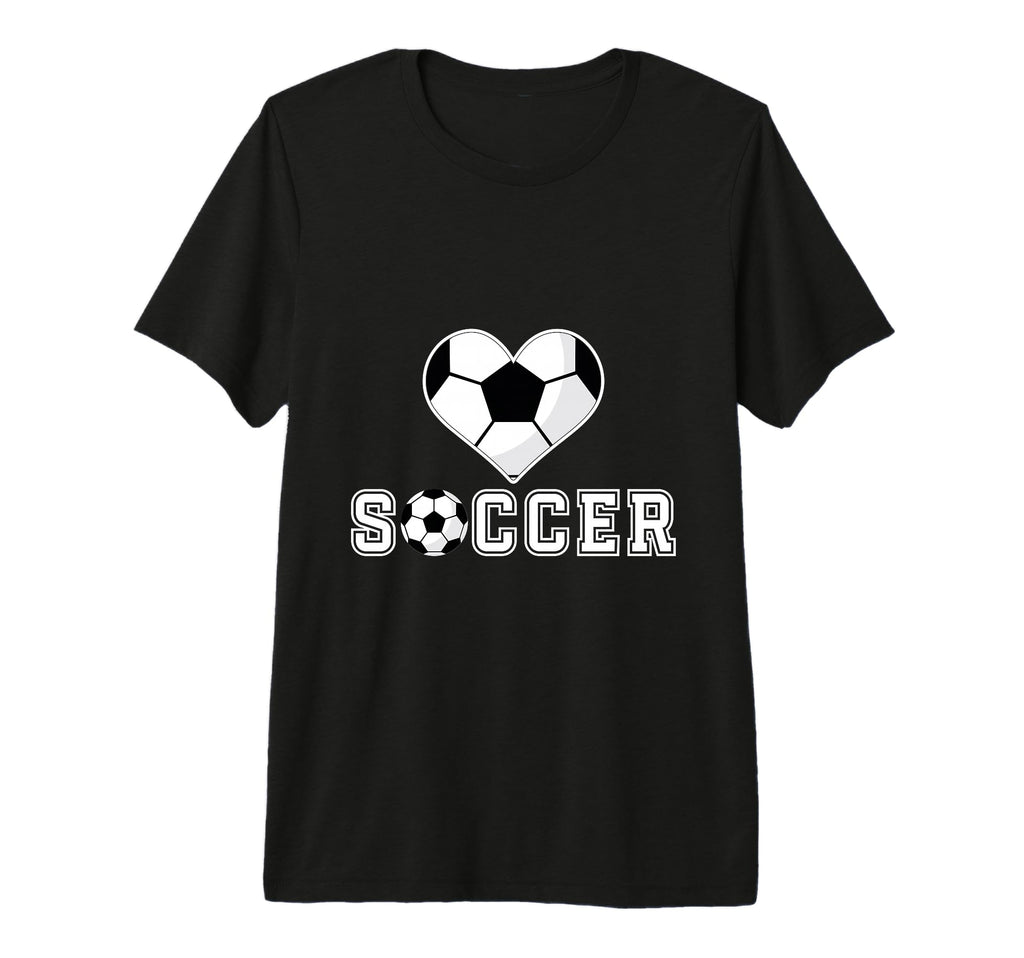 Love Soccer Heart Ball Play Gift T-Shirt - Fun Novelty Design for Adults