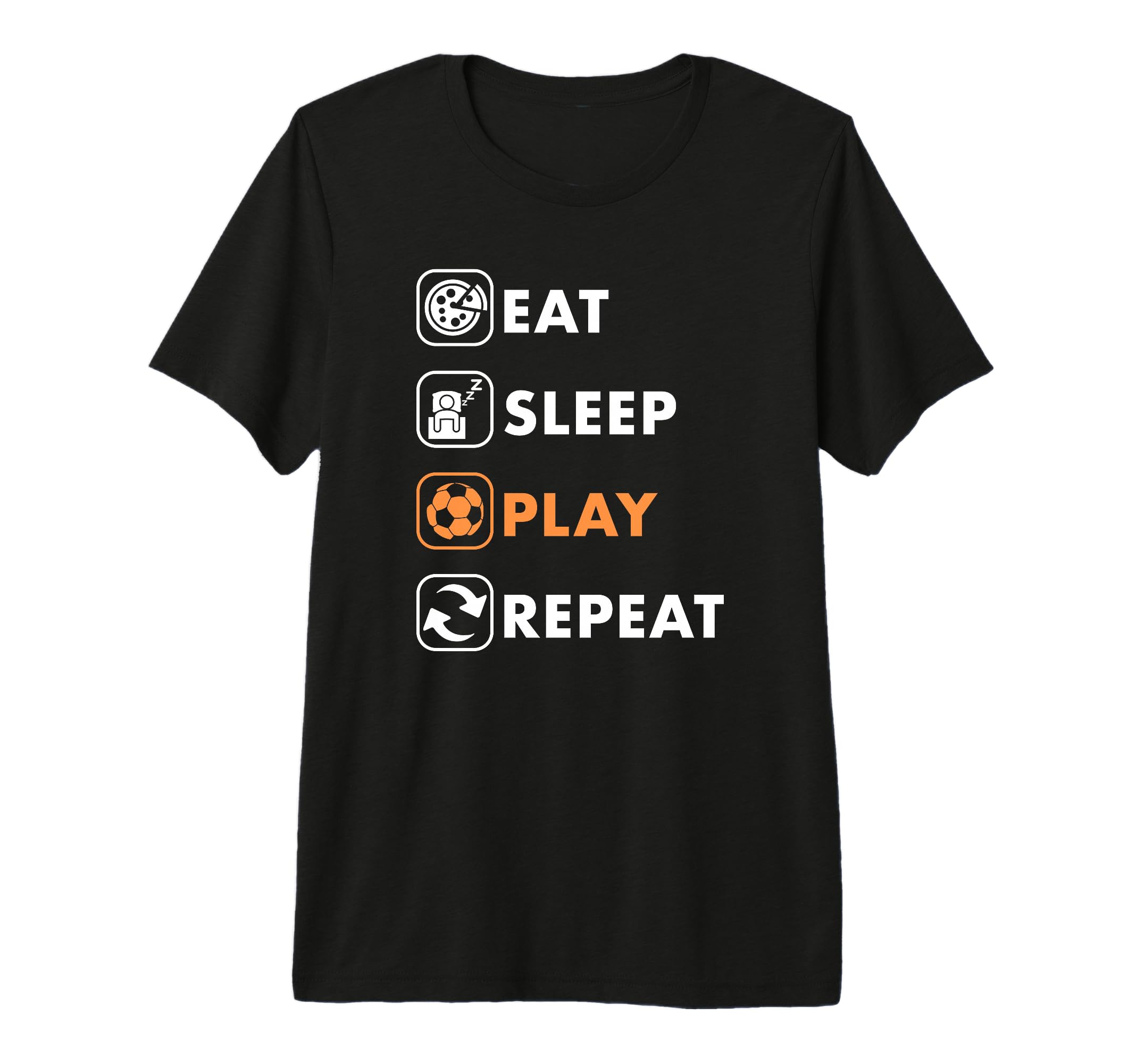 Trendy Eat Sleep Soccer Repeat List Tri T-Shirt - Custom Art Print Unisex