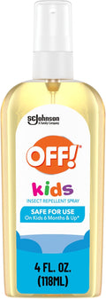 OFF! Kids Insect Repellent Spray, 100% Plant Based Oils, Safe for Use On Babies, Toddlers and Kids, 4 oz