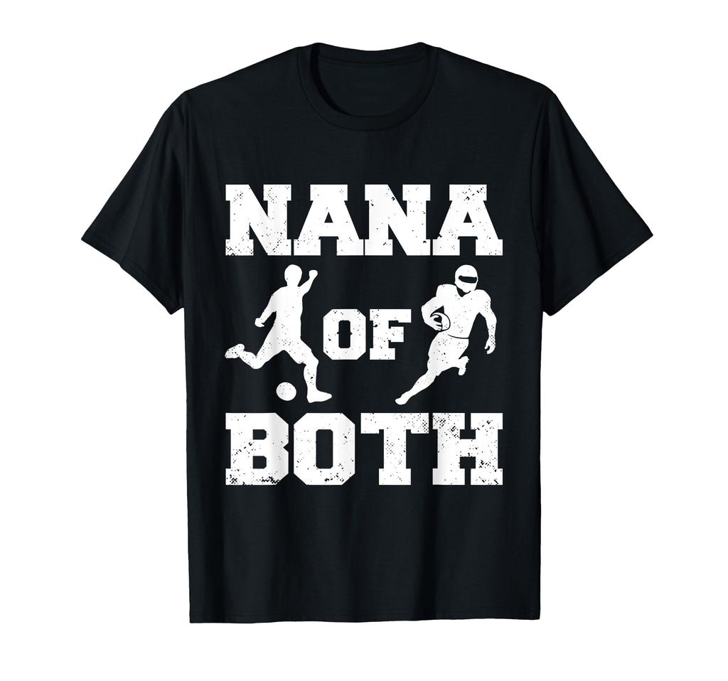 Nana Both Funny Soccer Football Nana T-Shirt - Custom Art Print for Adults