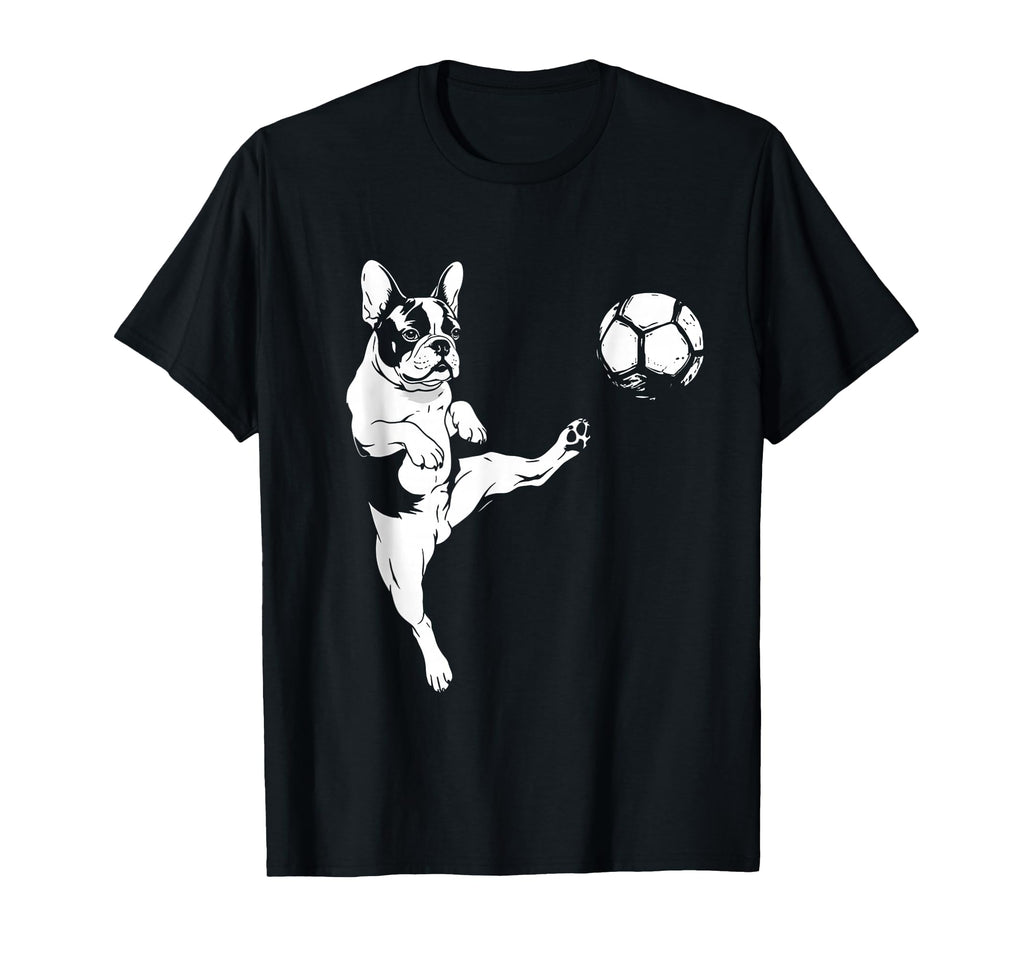 French Bulldog Soccer Player Funny Dog T-Shirt - Graphic Print for Adults