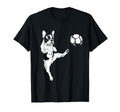 French Bulldog Soccer Player Funny Dog T-Shirt - Graphic Print for Adults