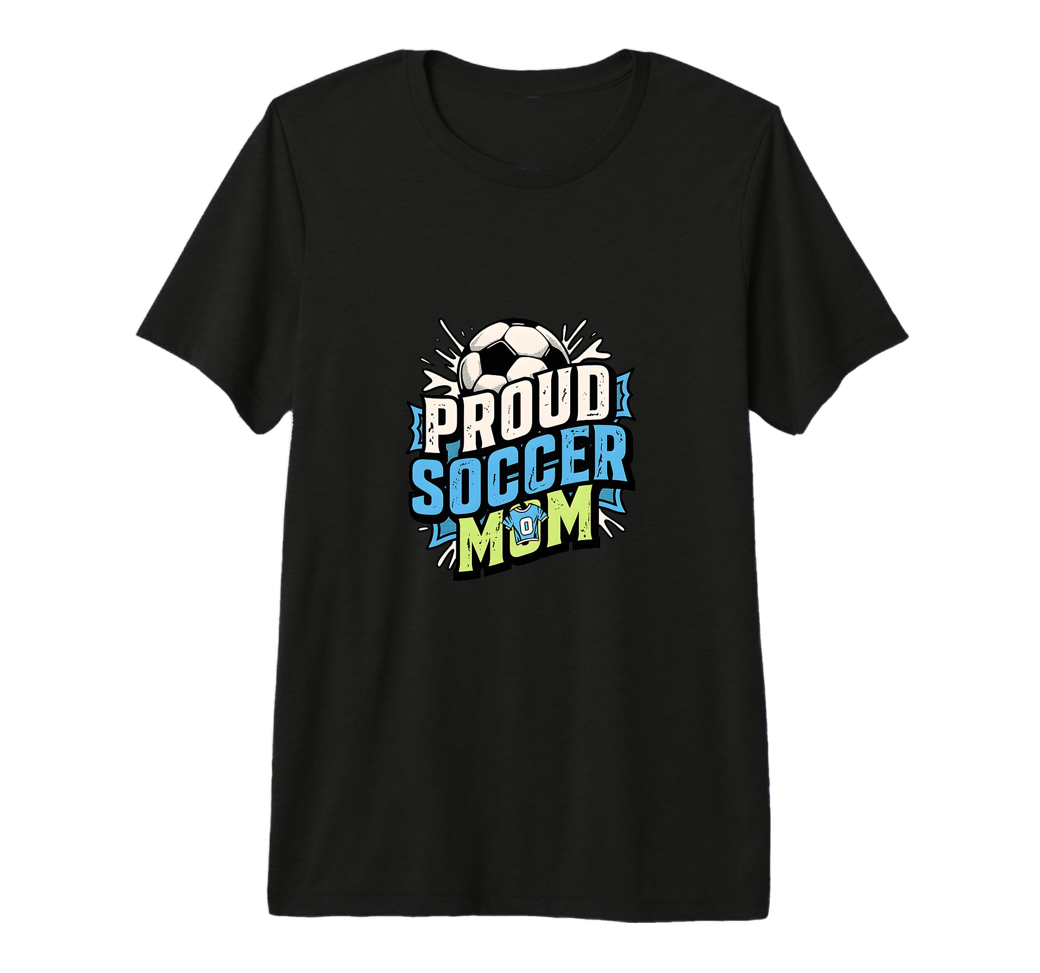 Proud Soccer Mom Family Fan Soccer T-Shirt - Minimalist Print for Adults