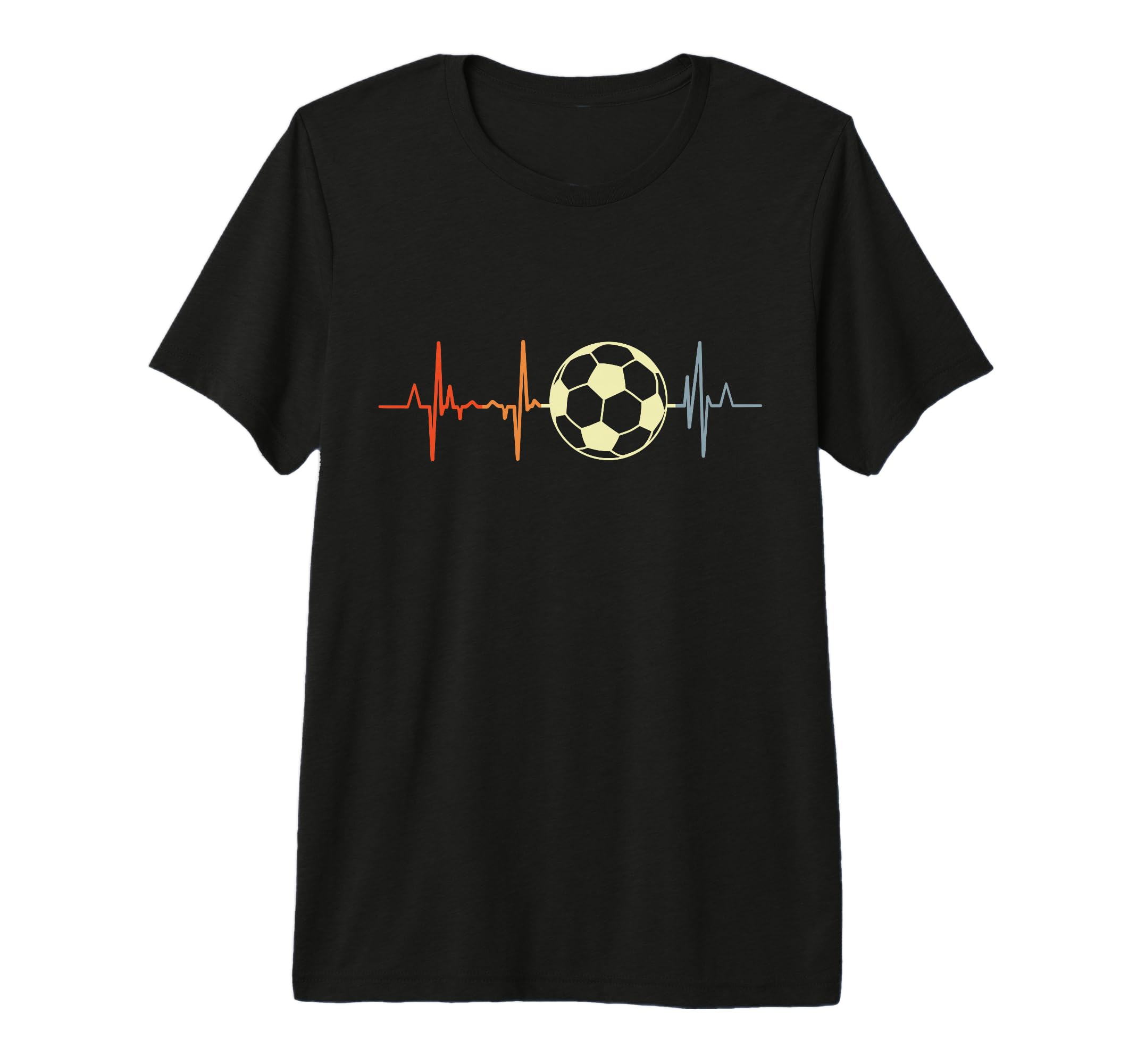 I Love Soccer Heartbeat Football T-Shirt - Fun Novelty Design Unisex