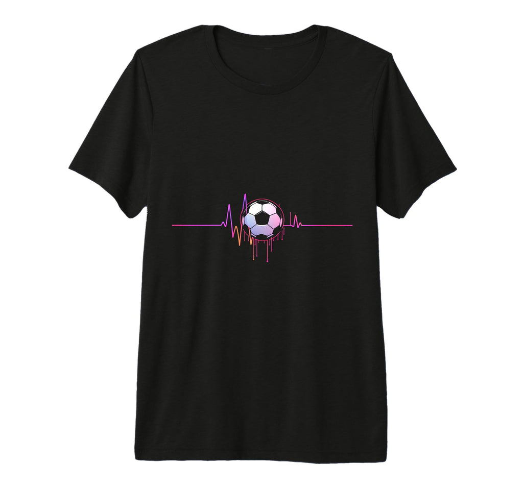 Soccer Heartbeat Minimalist Tri Blend T-Shirt - Streetwear Style Men Women