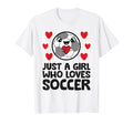 Just Who Loves Soccer T-Shirt - Casual Everyday Wear for Adults