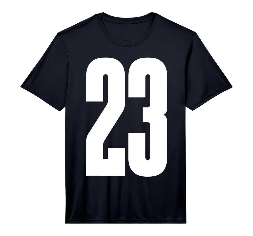 Sports Team White Number 23 Performance T-Shirt - Trendy Graphic Unisex