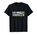 Los Angeles Yellow White Soccer Fan T-Shirt - Graphic Print for Adults