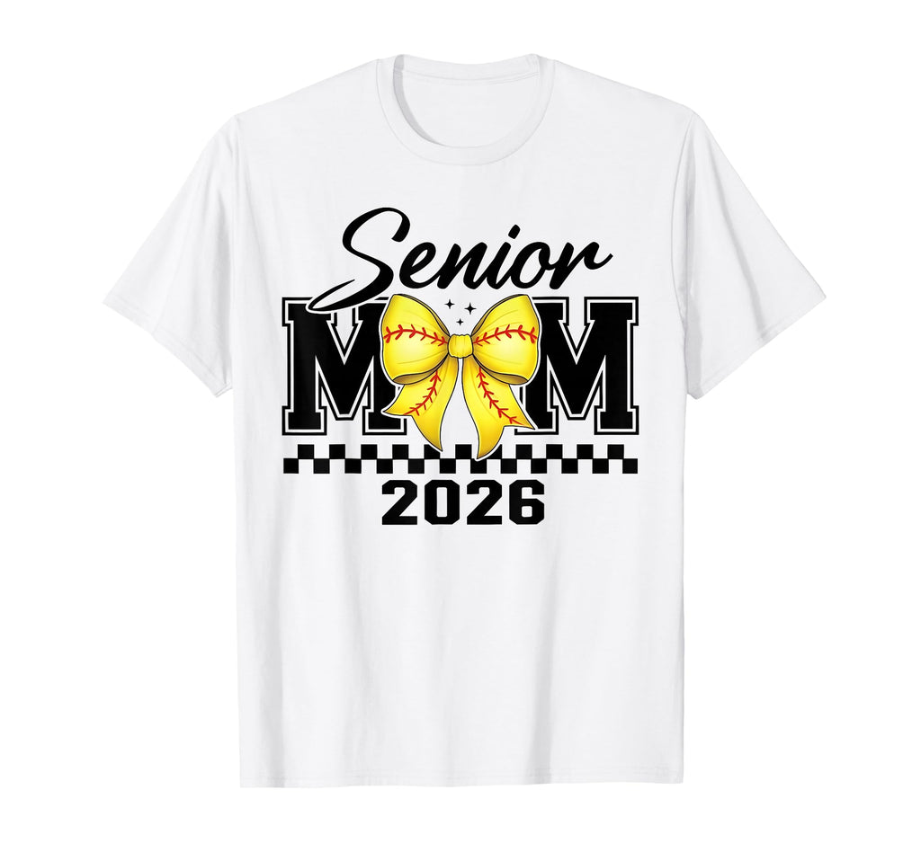 Groovy Senior Mom Softball Class 2026 T-Shirt - Streetwear Style Men Women