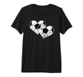 Soccer Heart Passion Sports Fan T-Shirt - Casual Everyday Wear Men Women