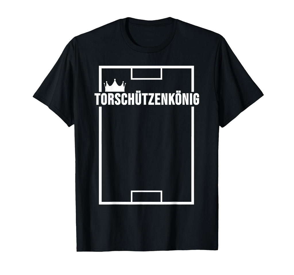Goalkeeper King Crown Playing Field T-Shirt - Minimalist Print for Adults