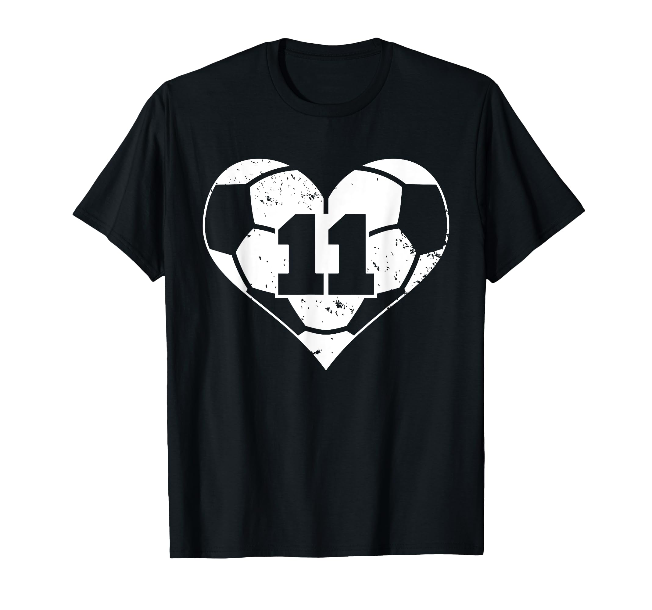 Soccer Number 11 Jersey Funny T-Shirt - Casual Everyday Wear Men Women