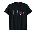 France Soccer Ball Heartbeat Ekg Pulse T-Shirt - Aesthetic Graphic Unisex