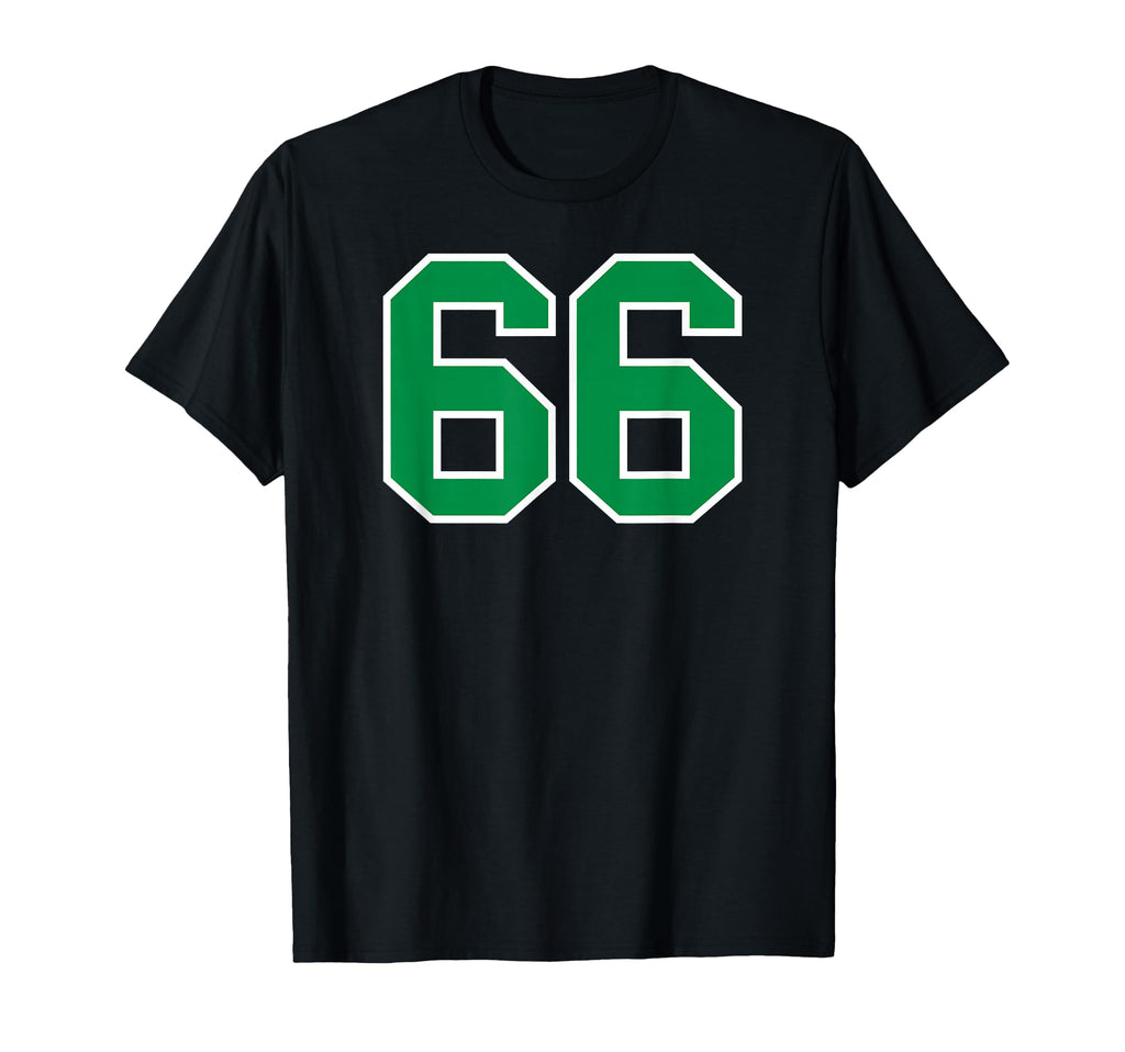 Green Sport Team Number 66 T-Shirt - Streetwear Style Unisex