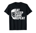 Ice Hockey Goalie Goalkeeper Eat T-Shirt - Fun Novelty Design for Adults