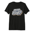Soccer Player Groovy Sports Tri T-Shirt - Aesthetic Graphic for Adults