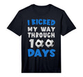 I Kicked My Way Through 100 Days Soccer T-Shirt - Graphic Print for Adults