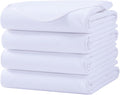 Washable Underpads, 34" x 52" (Pack of 4) Extra Heavy Absorbency ,100% Waterproof Mattress Protector,Flannel Cotton Underpads for Kids, Adults,Pets,Bed, Couch, Sofa, Floor,Home