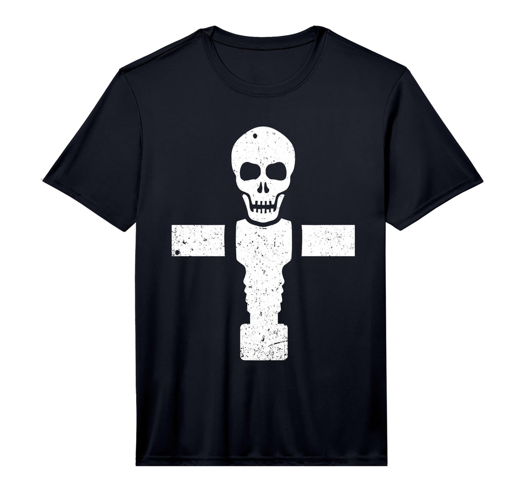 Foosball Skull Soccer Player Sports T-Shirt - Aesthetic Graphic for Adults