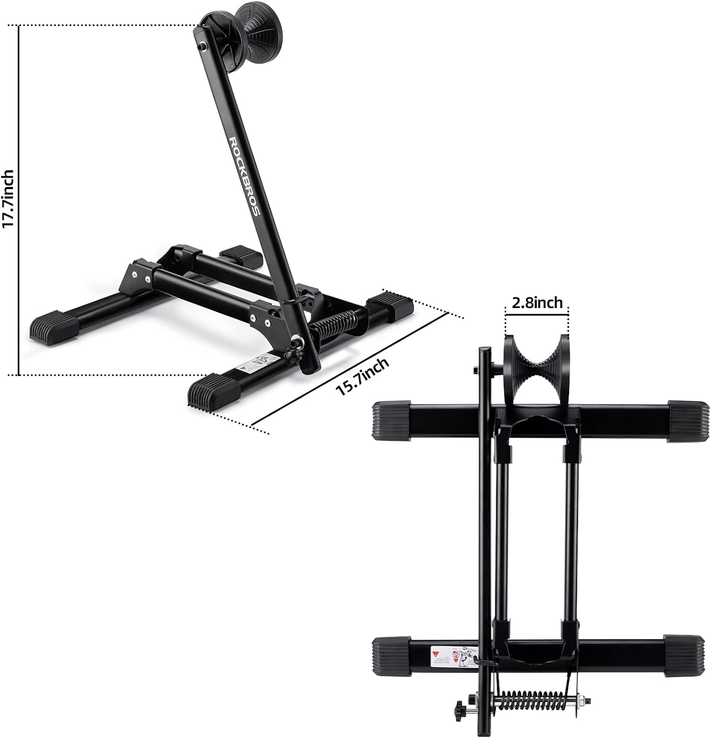 Foldable Carbon Steel Floor Bike Stand for 20"-29" Wheels