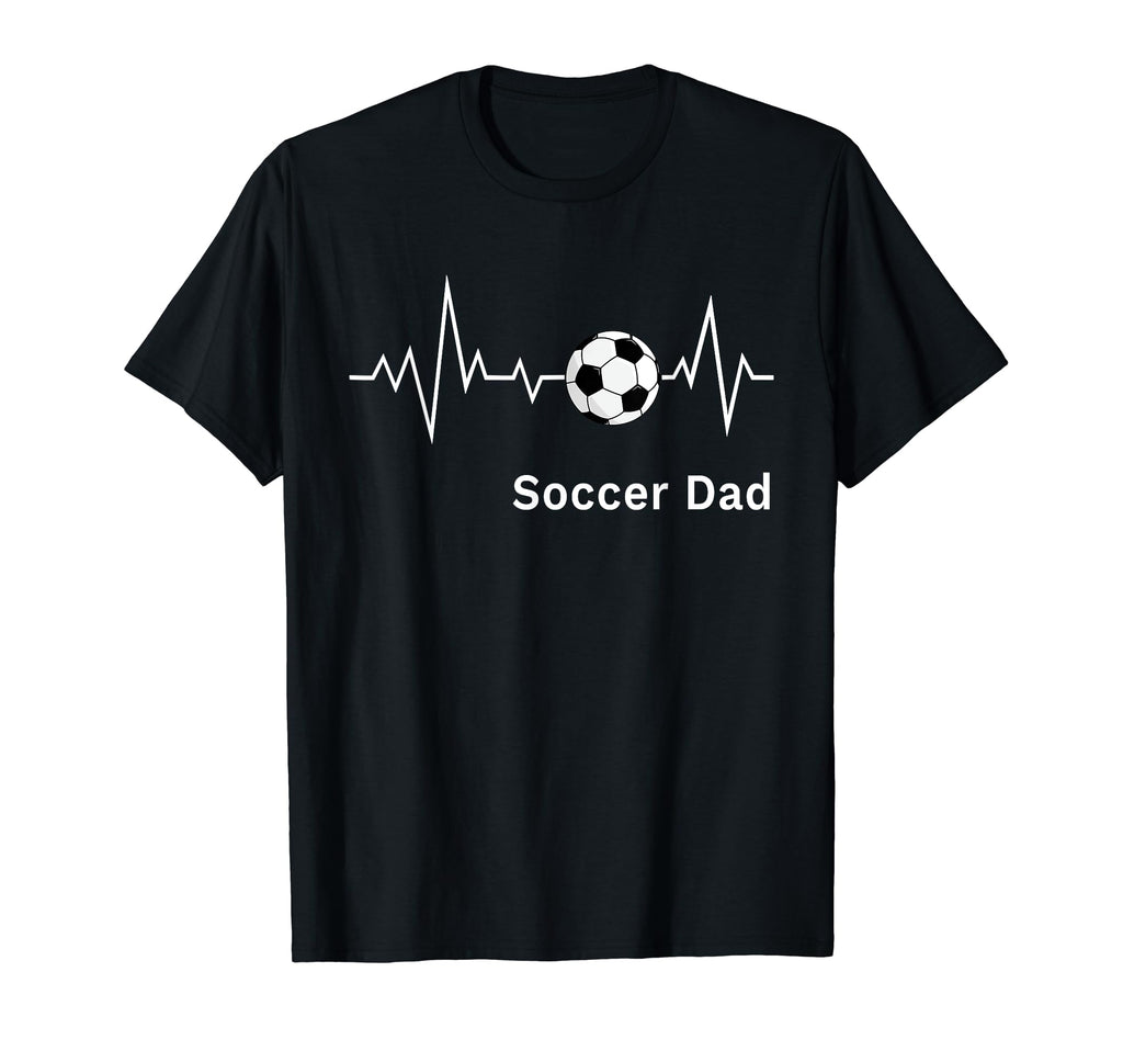 Soccer Father Soccer Dad Heartbeat T-Shirt - Custom Art Print Unisex