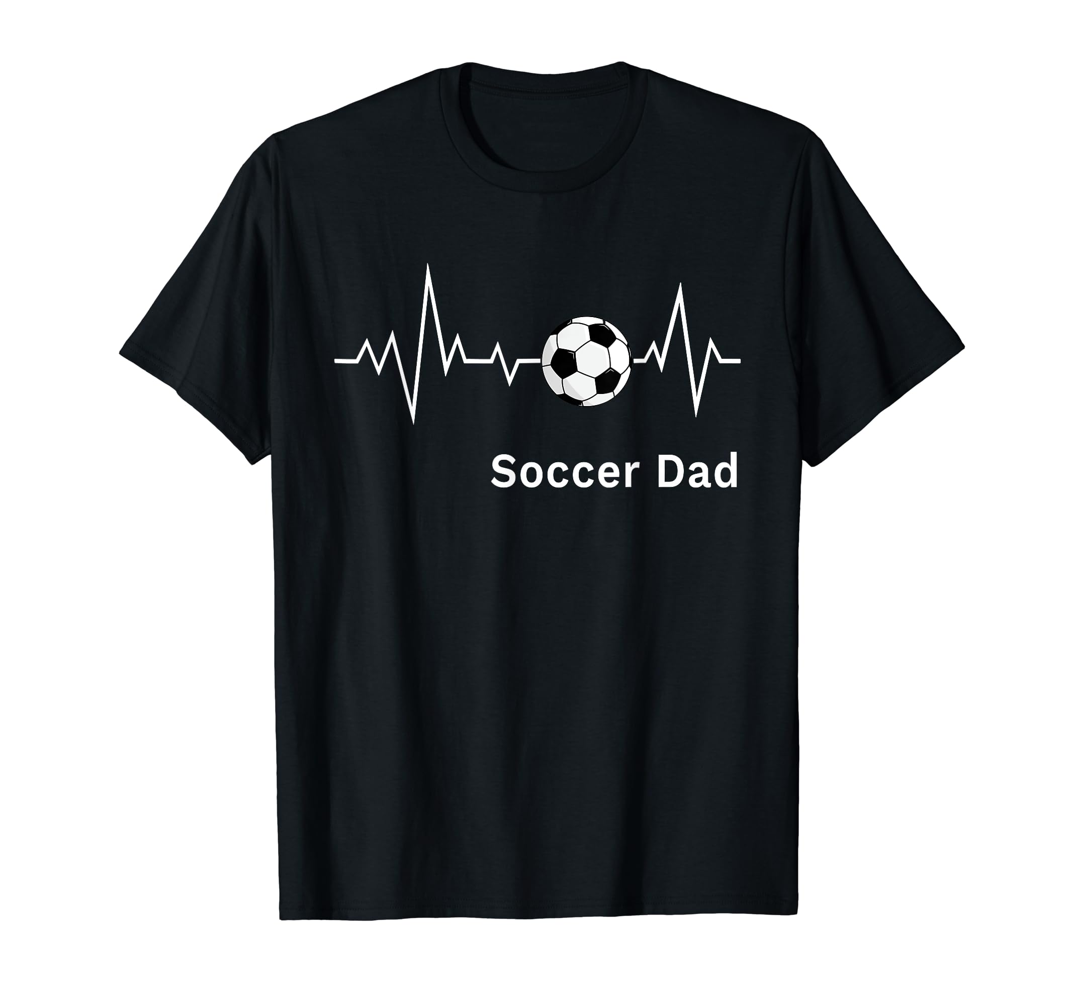 Soccer Father Soccer Dad Heartbeat T-Shirt - Custom Art Print Unisex