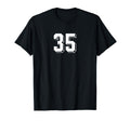 Number 35 80S 90S Soccer Team T-Shirt - Fun Novelty Design Men Women