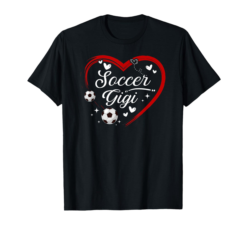 Soccer Gigi Grandma Heart Gigi T-Shirt - Aesthetic Graphic Men Women