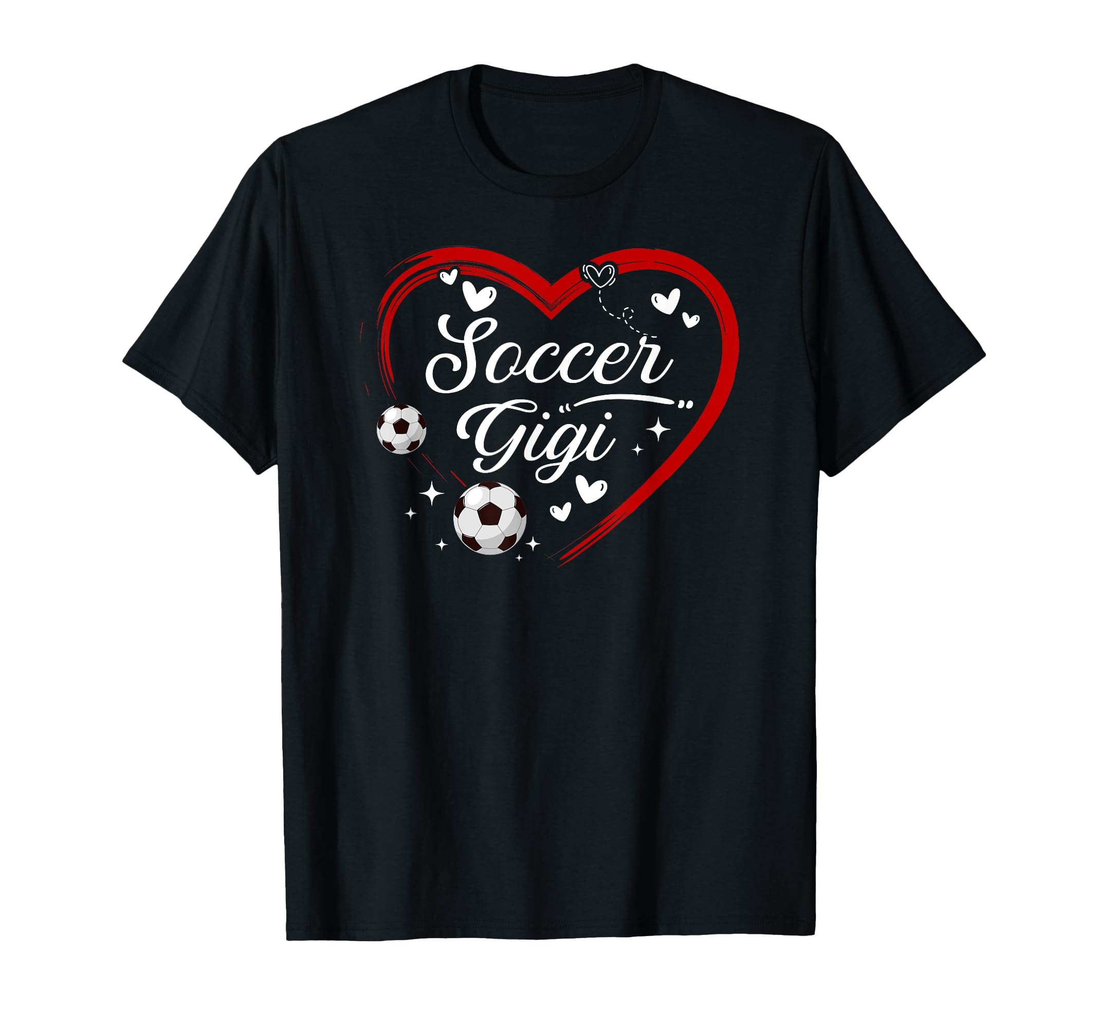 Soccer Gigi Grandma Heart Gigi T-Shirt - Aesthetic Graphic Men Women