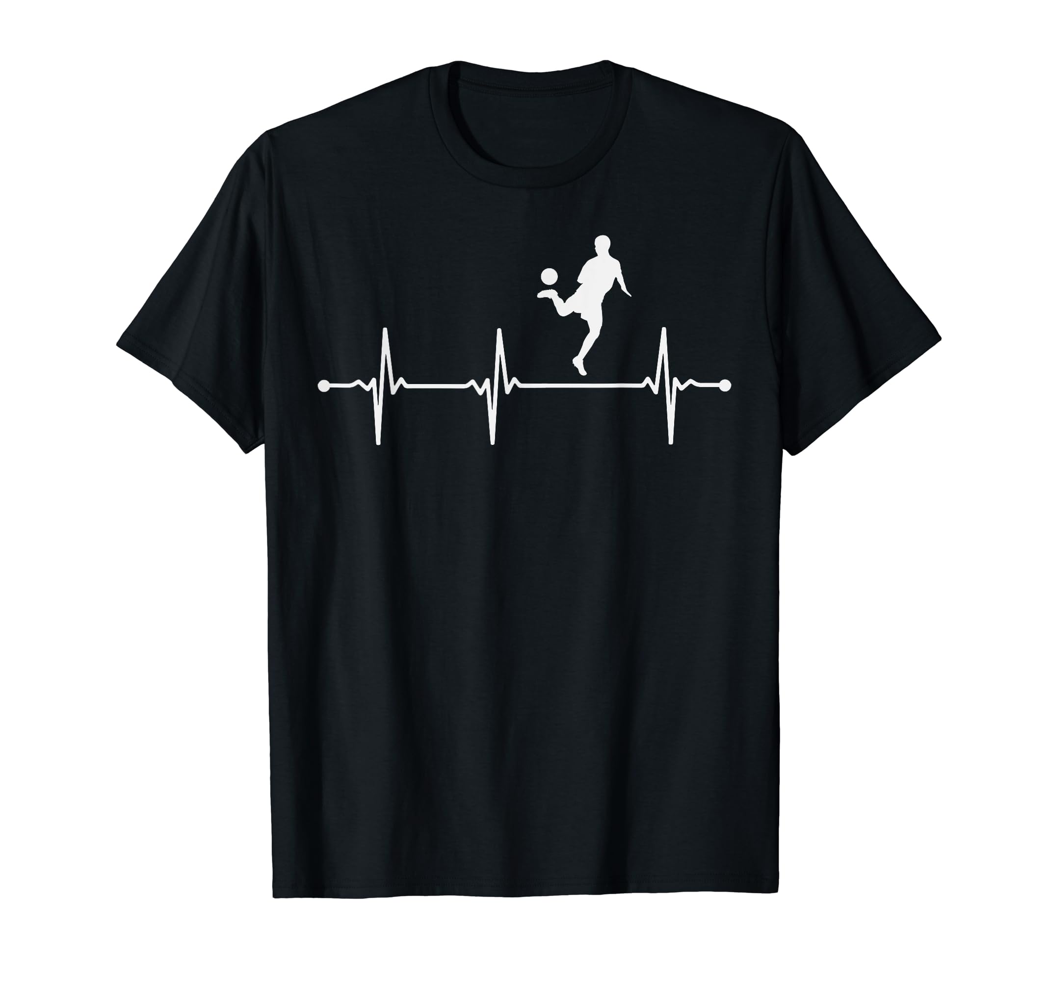 Soccer Player Heartbeat Soccer Ball T-Shirt - Streetwear Style Men Women
