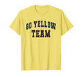 Lets Go Yellow Team Tournament War T-Shirt - Fun Novelty Design Unisex