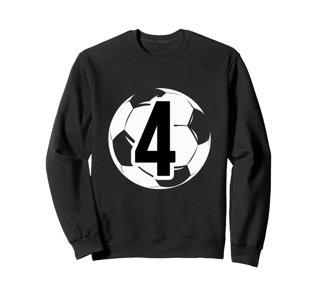 4 Soccer Birthday Gift Soccer Fan Sweatshirt - Unique Graphic Unisex