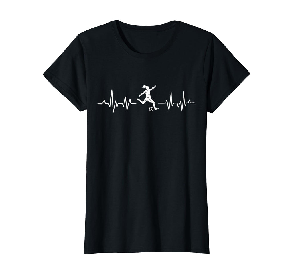 Soccer Player Womens Soccer Heartbeat T-Shirt - Trendy Graphic Unisex