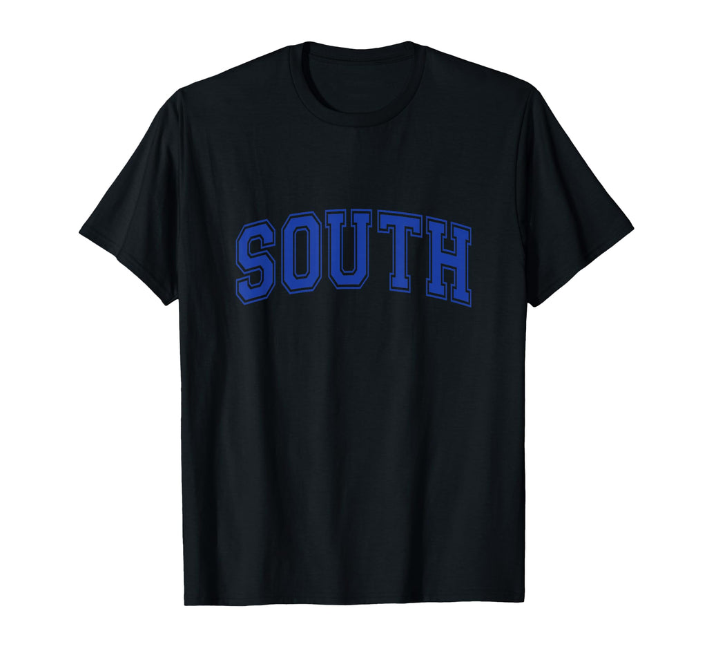 Blue South Team Colors Spirit Sports T-Shirt - Streetwear Style Unisex