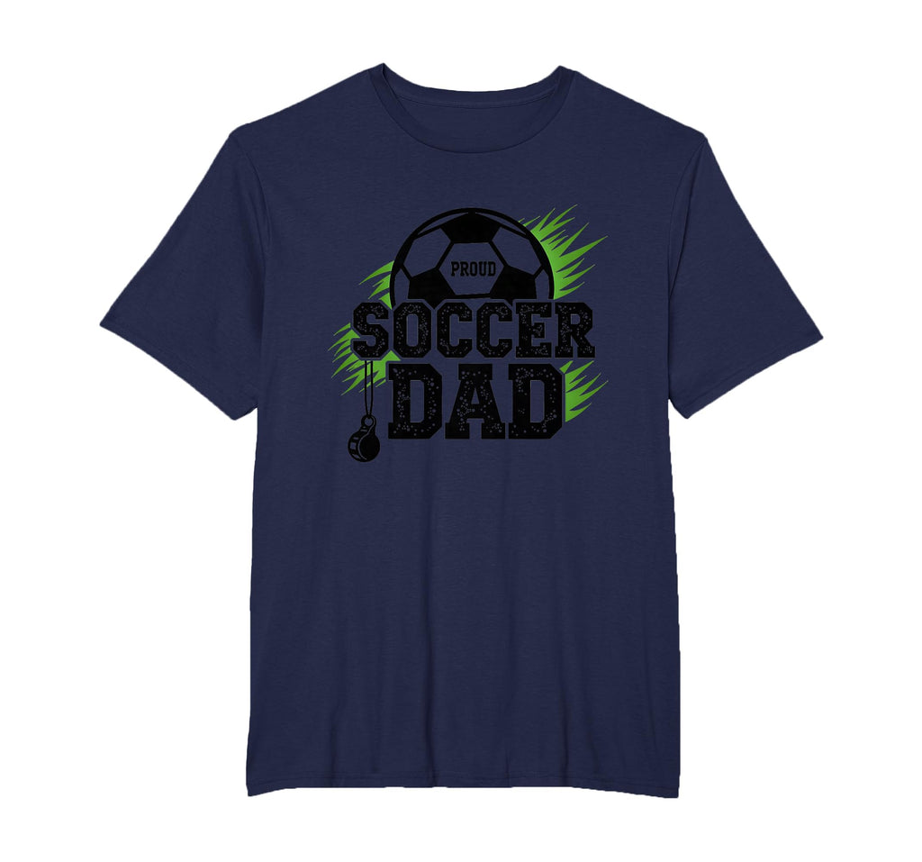 Proud Soccer Dad Whistle Sports Fan T-Shirt - Trendy Graphic for Adults