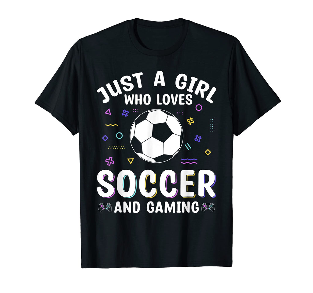Who Loves Soccer And Gaming T-Shirt - Minimalist Print Men Women
