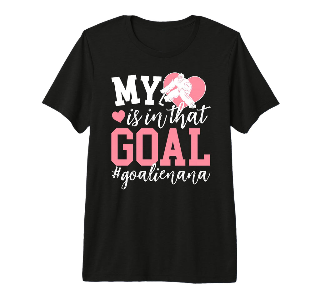 Proud Ice Hockey Goalie Nana Hockey T-Shirt - Minimalist Print Unisex