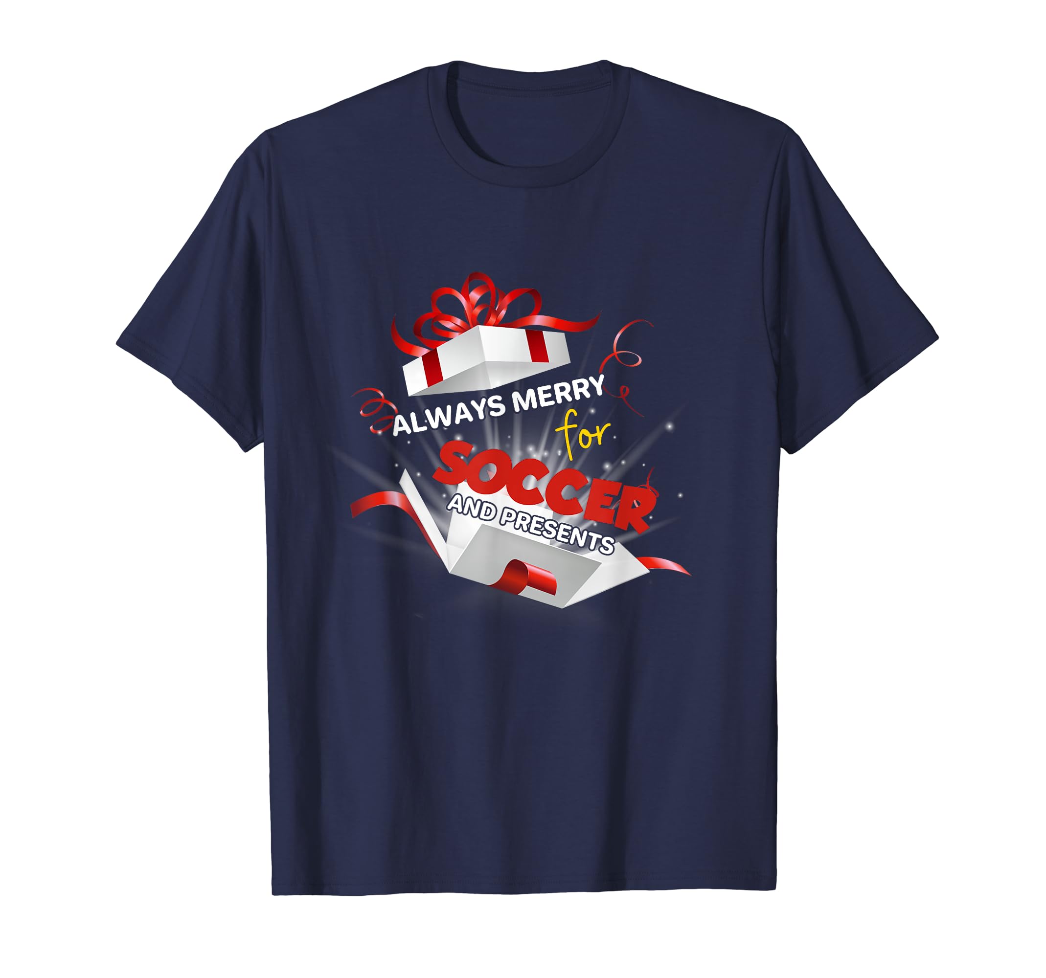 Soccer Goalkeeper Holiday Santa Claus T-Shirt - Graphic Print for Adults