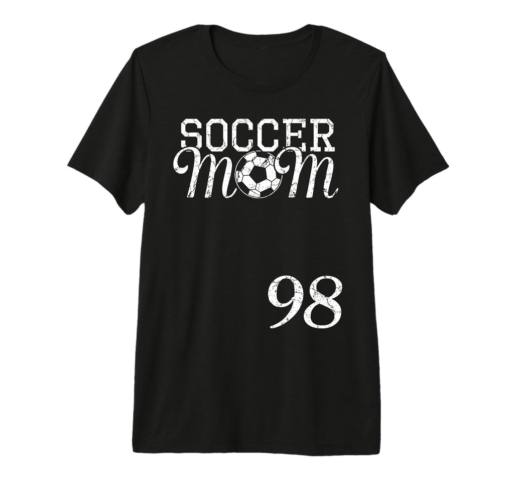 Soccer Mom Jersey Number 98 Favorite T-Shirt - Casual Everyday Wear Unisex