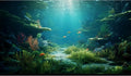 Ocean Floor Fish Tank Background Under The Sea Coral Reef Aquarium Background Underwater Aquatic Plants Corals Rock Cave Terrarium Backgrounds Tropical Fish Ocean Aquarium Backgrounds Decors 24x12in