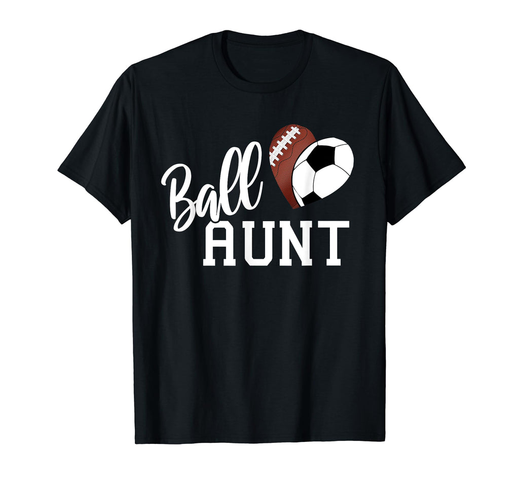 Ball Aunt Heart Funny Football T-Shirt - Custom Art Print for Adults