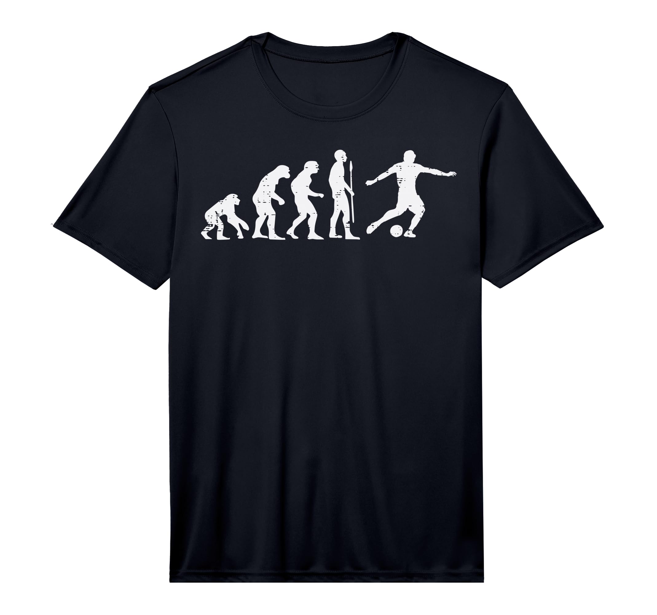 Human Evolution Soccer Funny Football T-Shirt - Novelty Apparel for Adults