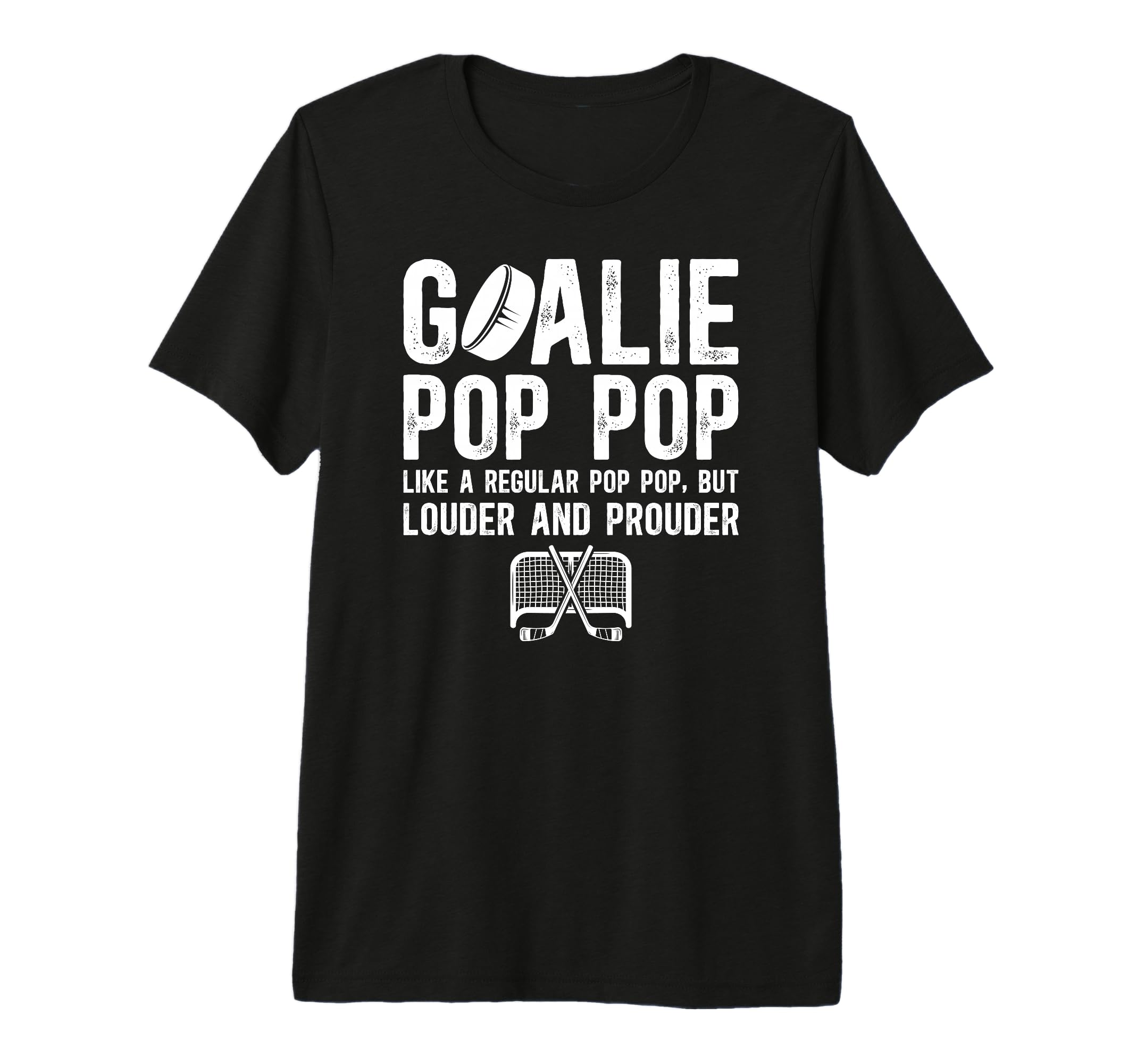 Mens Hockey Goalie Pop Pop Ice Hockey T-Shirt - Novelty Apparel Men Women