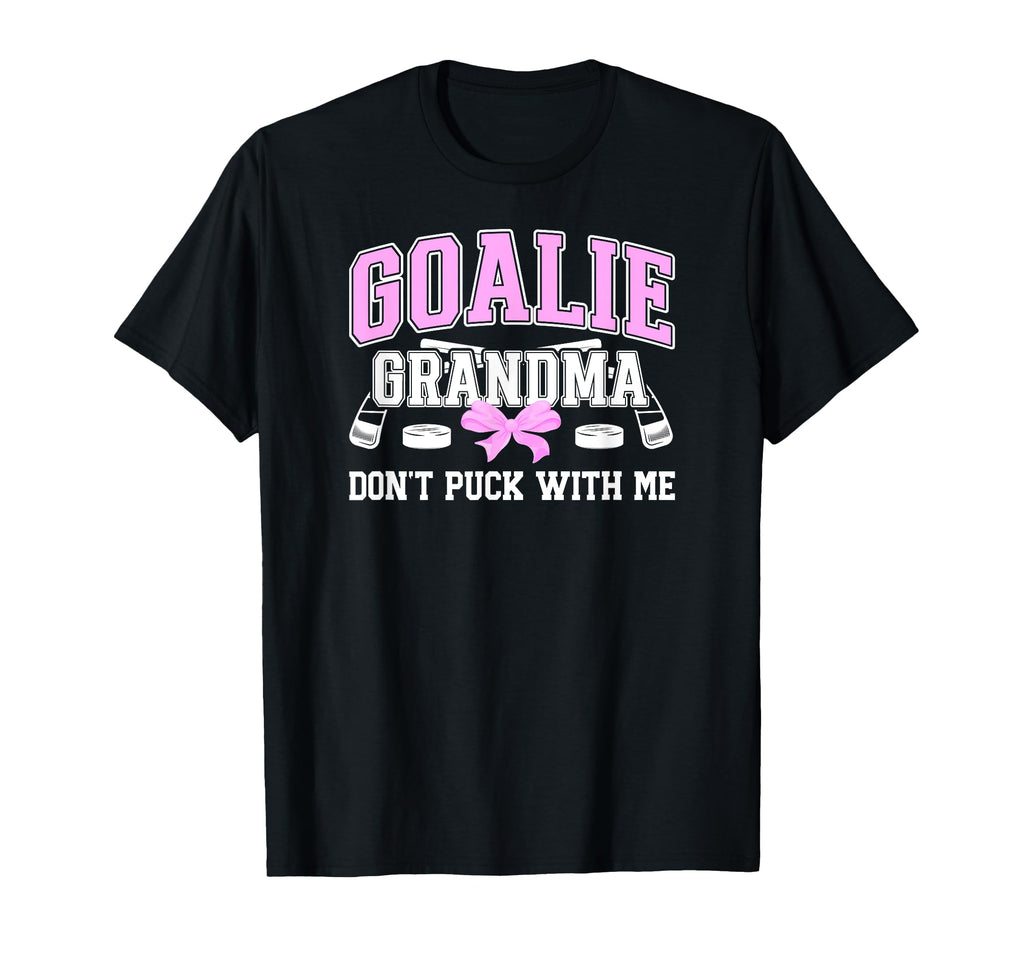 Hockey Goalie Grandma Funny Ice Hockey T-Shirt - Graphic Print for Adults