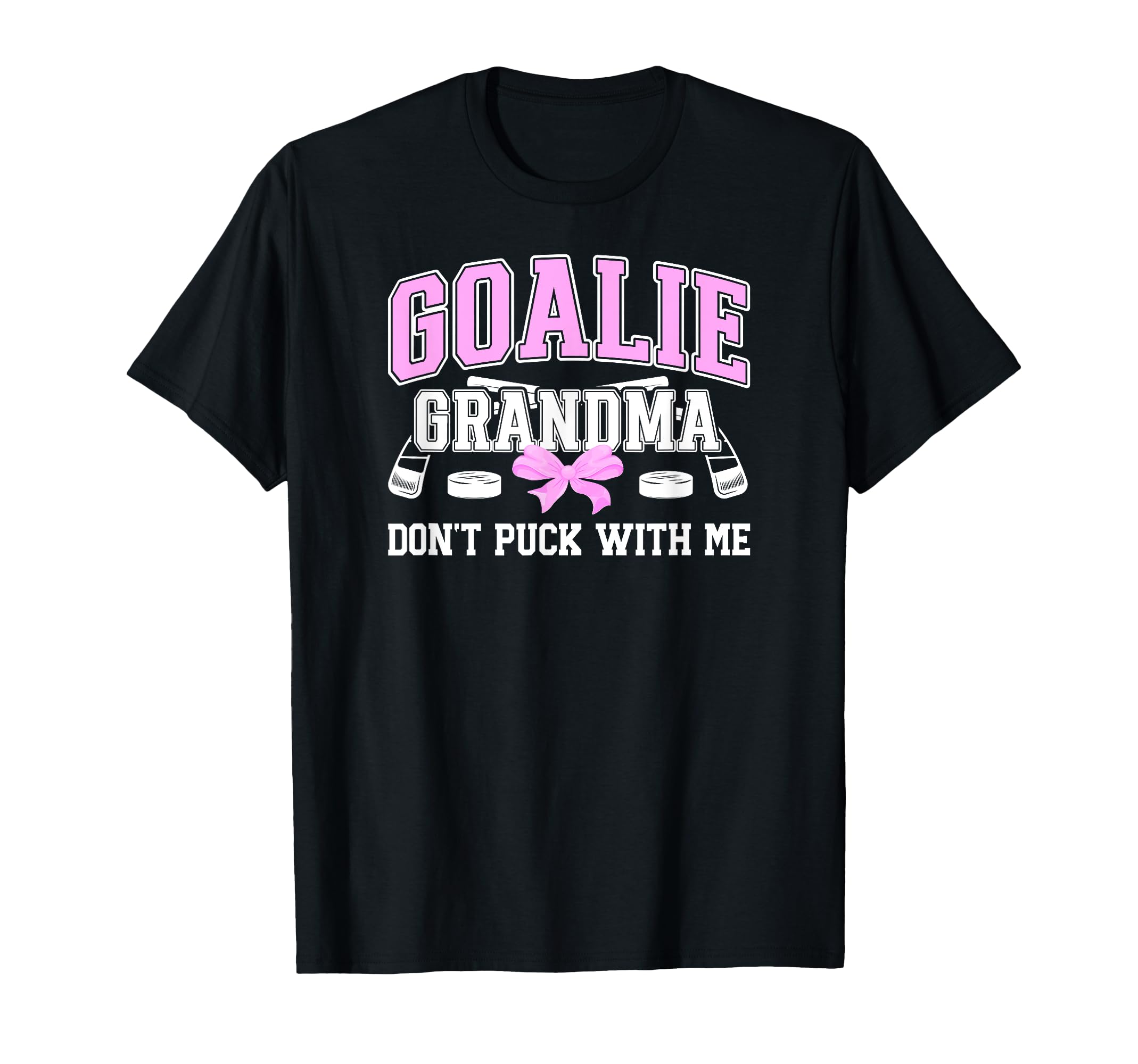 Hockey Goalie Grandma Funny Ice Hockey T-Shirt - Graphic Print for Adults