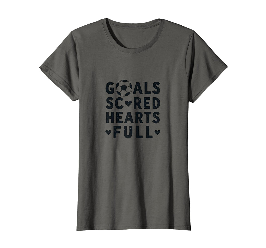 Goals Scored Hearts Full Soccer Mom T-Shirt - Streetwear Style for Adults