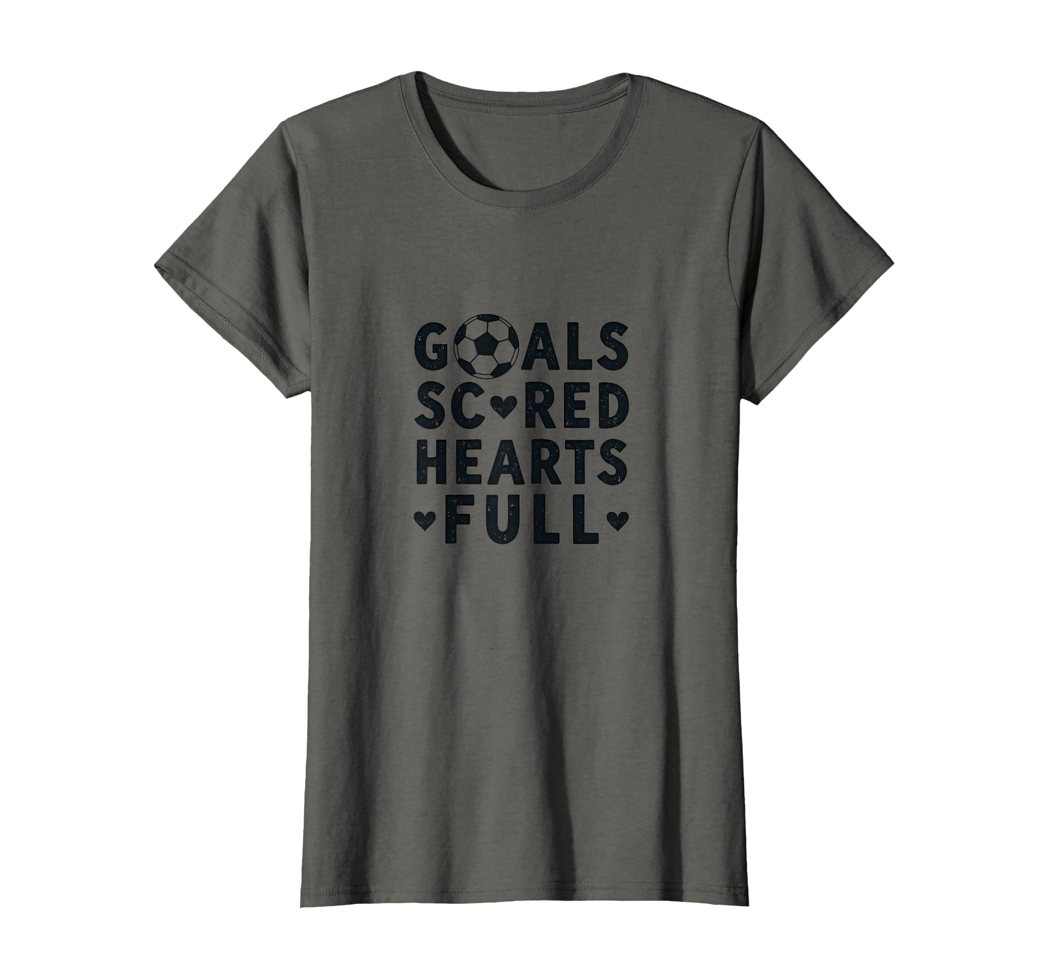 Goals Scored Hearts Full Soccer Mom T-Shirt - Streetwear Style for Adults