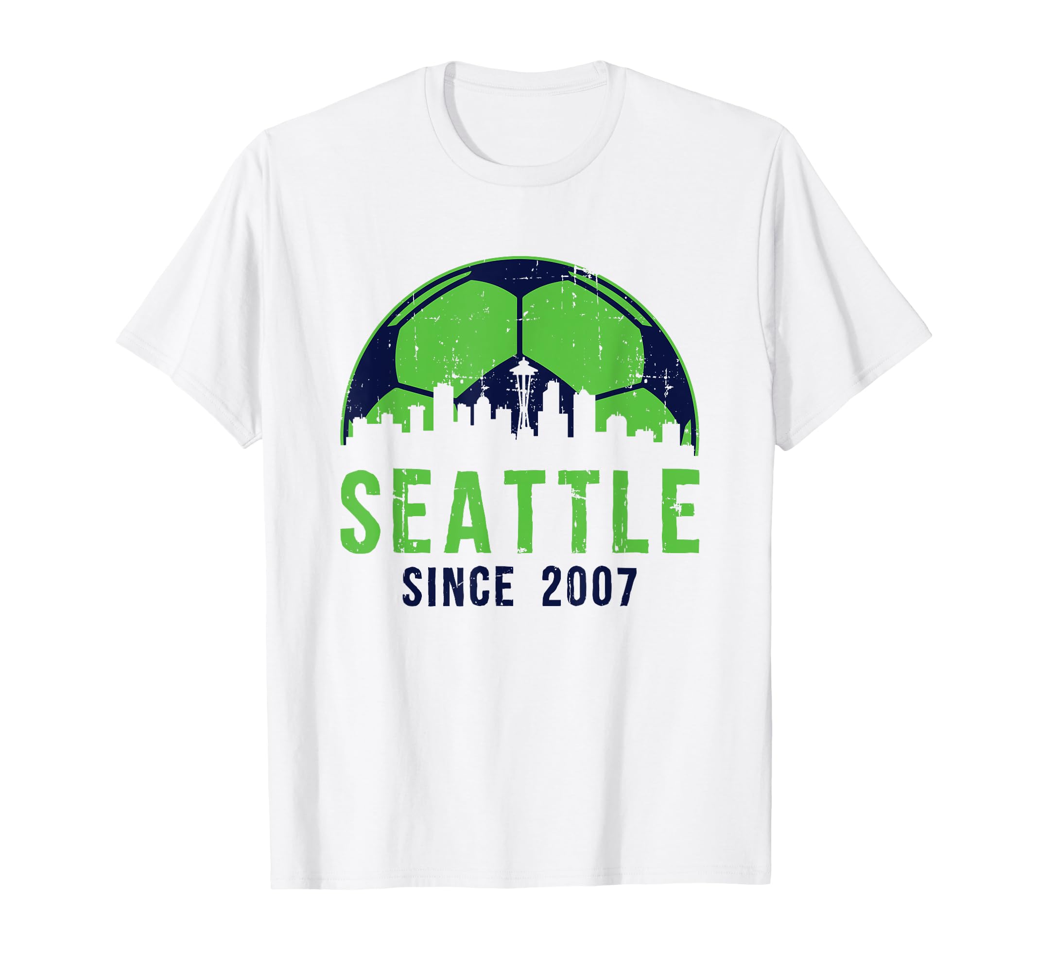 Seattle Skyline Soccer Fc Futbol T-Shirt - Novelty Apparel Men Women