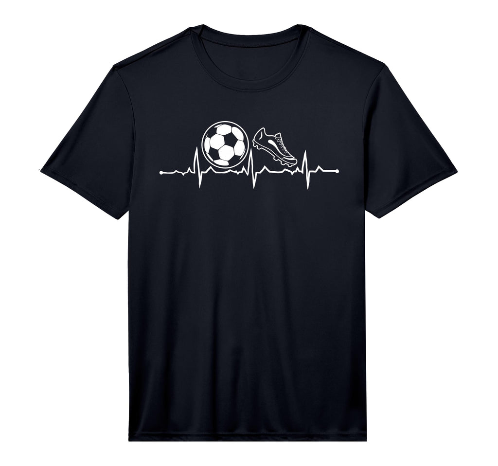 Football Heartbeat Soccer Pulse Performance T-Shirt - Unique Graphic Unisex
