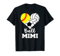 Ball Mimi Heart Funny Softball T-Shirt - Custom Art Print for Adults